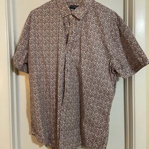 Men’s Express Purple & White Button Up